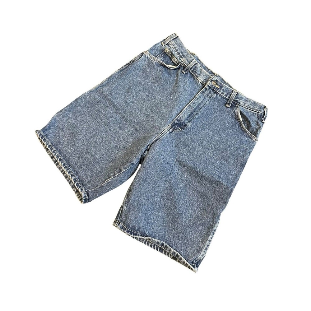 Vintage Dickies Blue Baggy Carpenter Jean Shorts Size 34x11 Skater Grunge